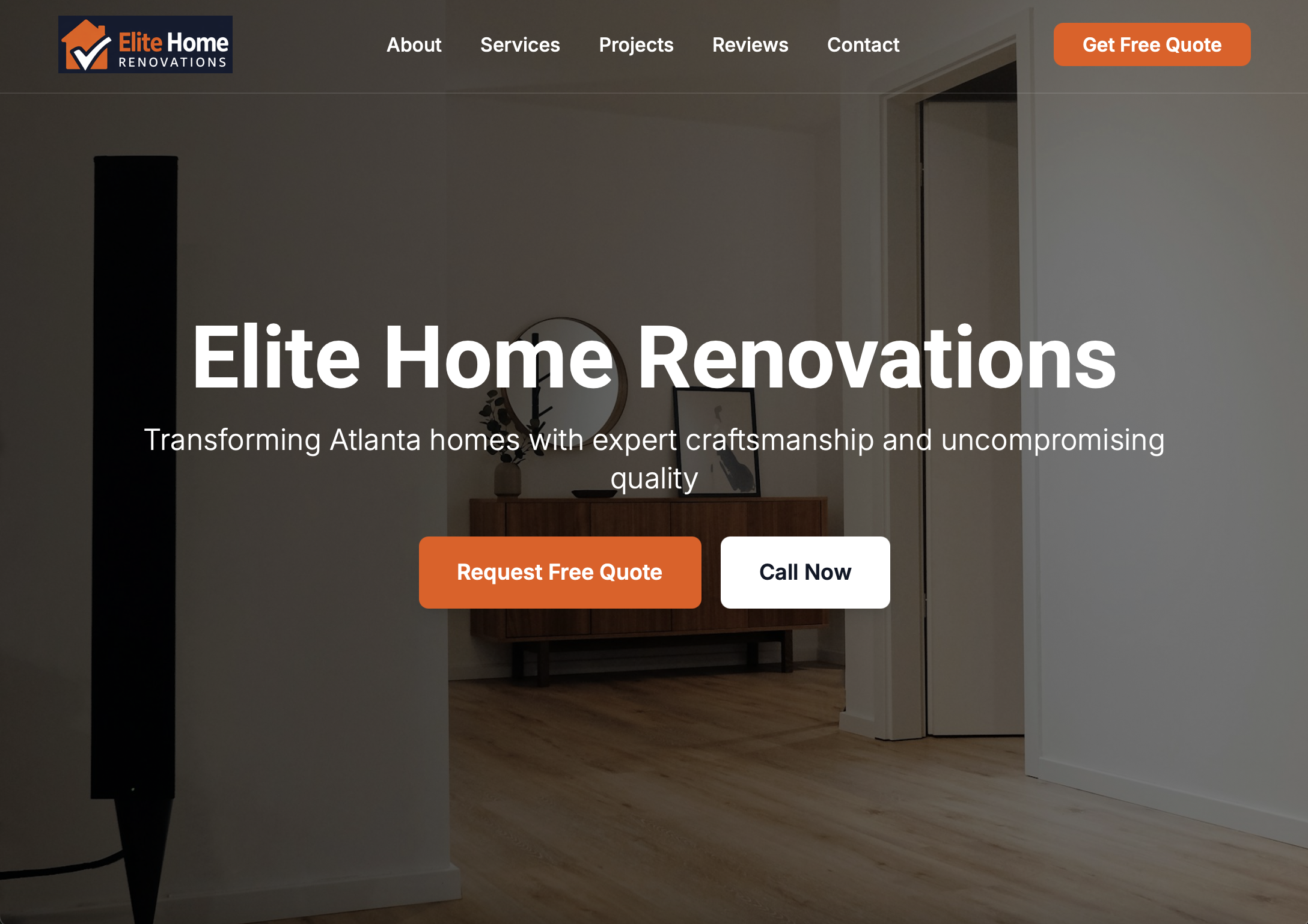 Contractor website example