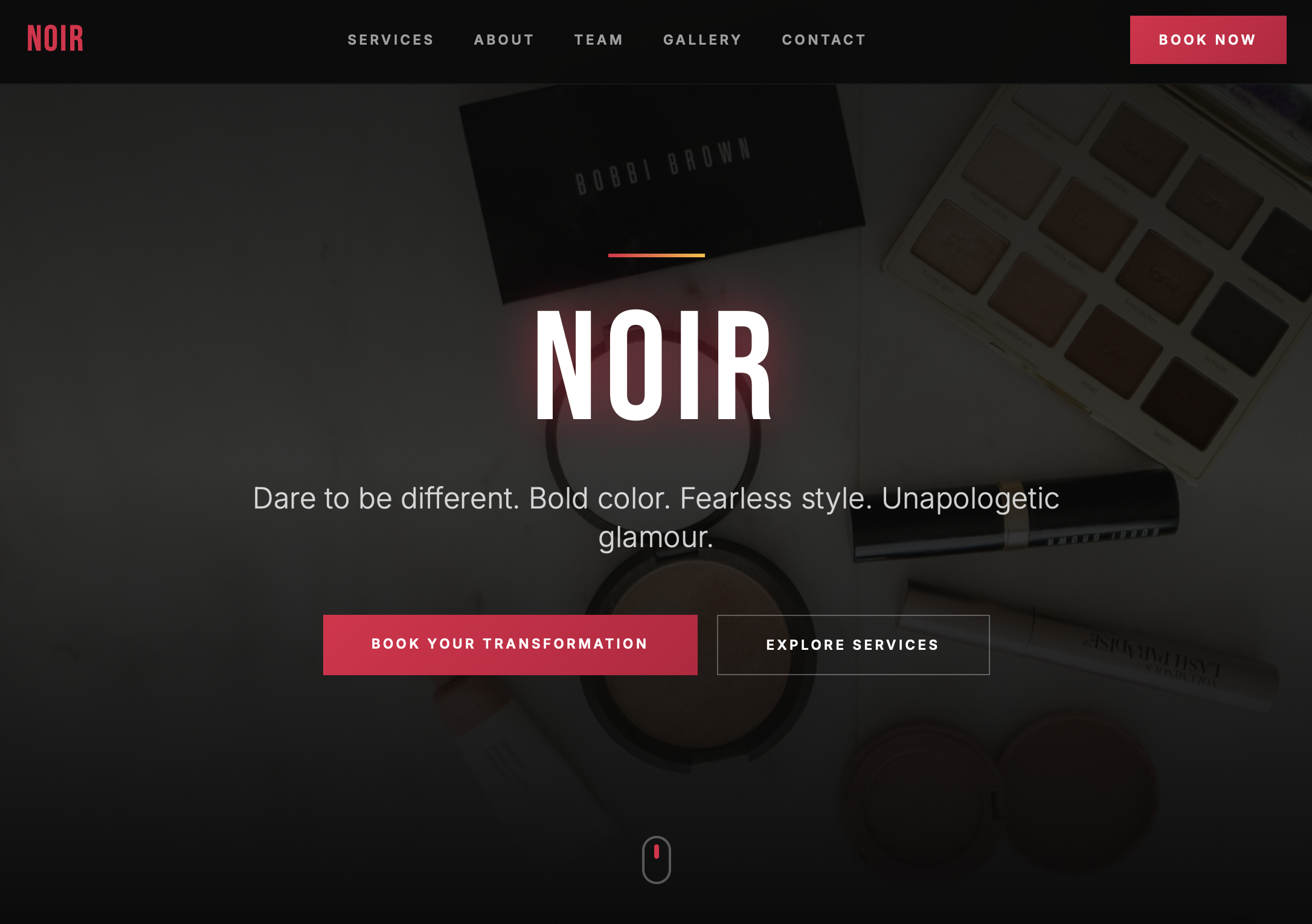 Salon website example